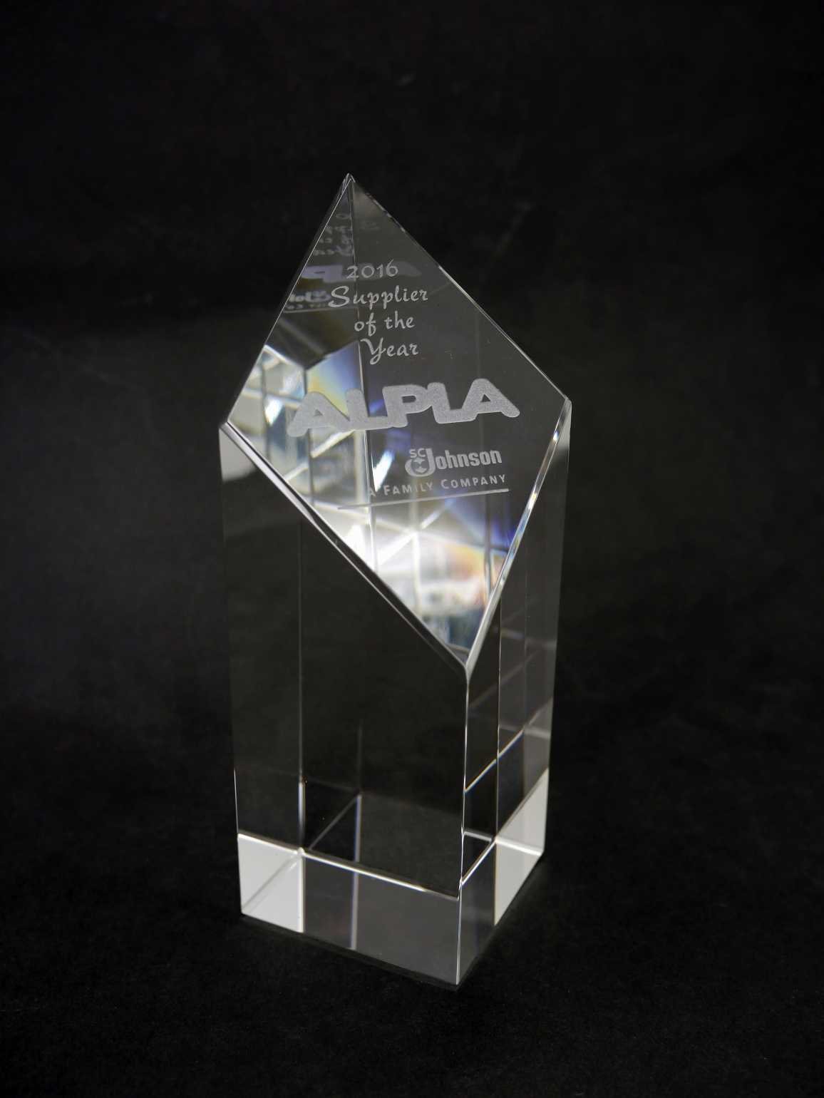Top Supplier Award from SC Johnson.