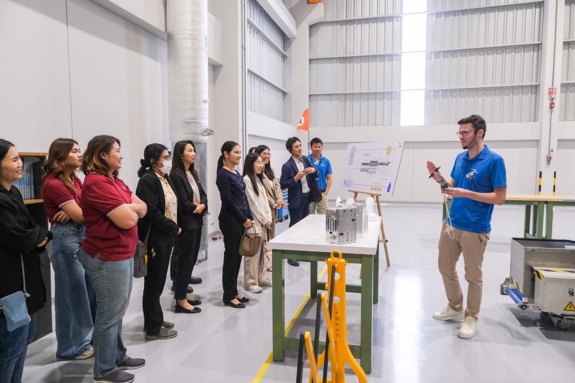 Plant Tour with some guests during the opening ceremony ALPLA Thailand