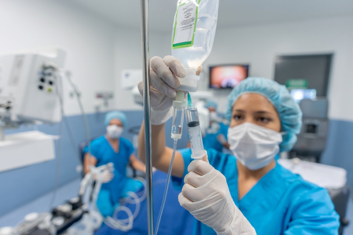 Picture shows plastics in medicine in a hospital