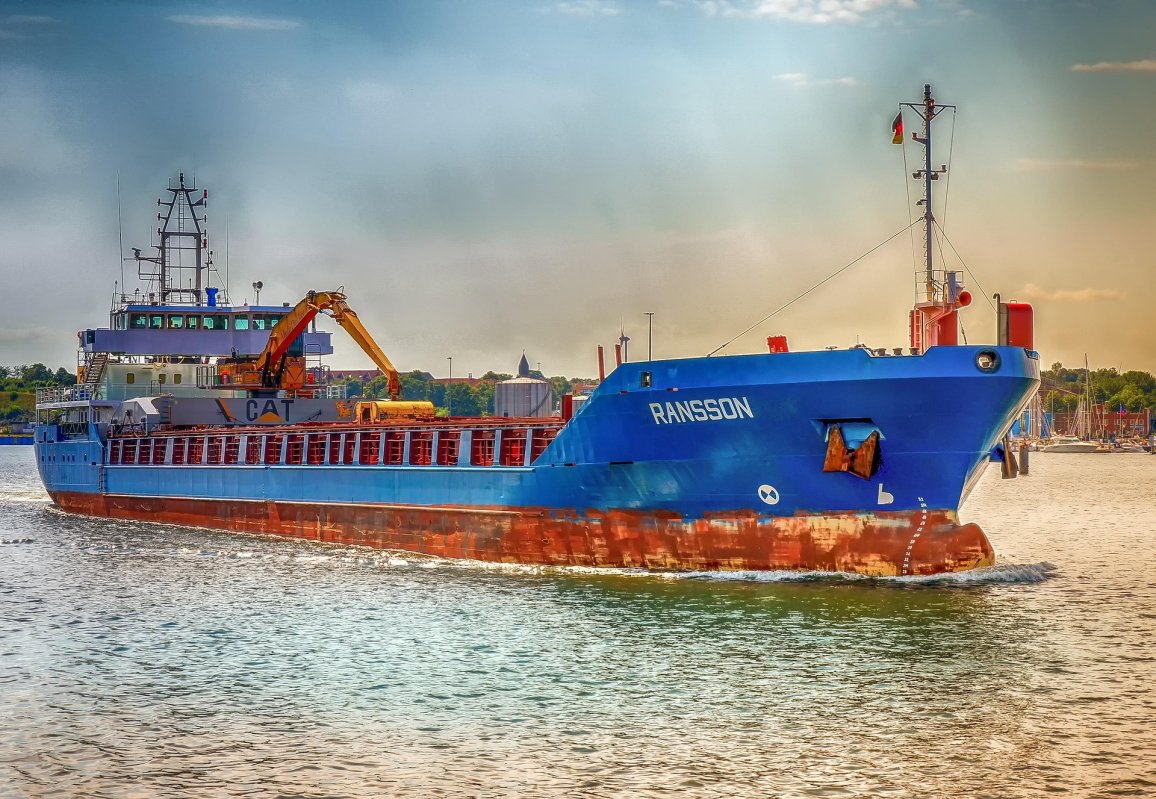 Picture shows a large and old fishing ship