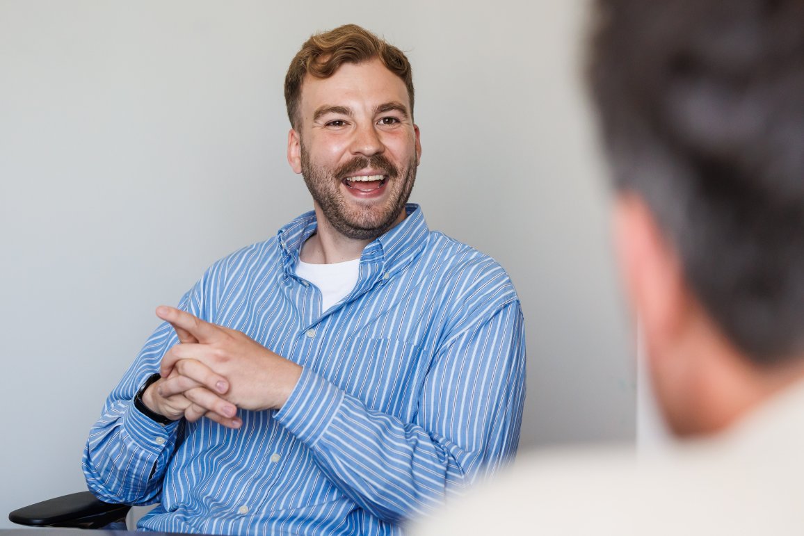 Timo Ehrmann während seines Interviews