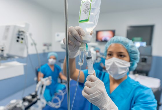 Picture shows plastics in medicine in a hospital