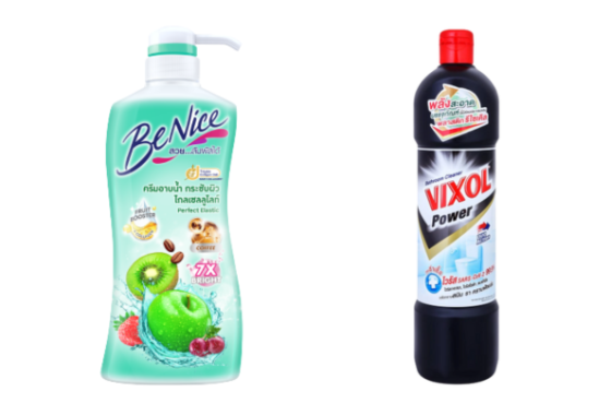 Bottles "Be Nice" and "Vixol" ALPLA