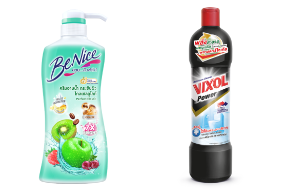 Bottles "Be Nice" and "Vixol" ALPLA